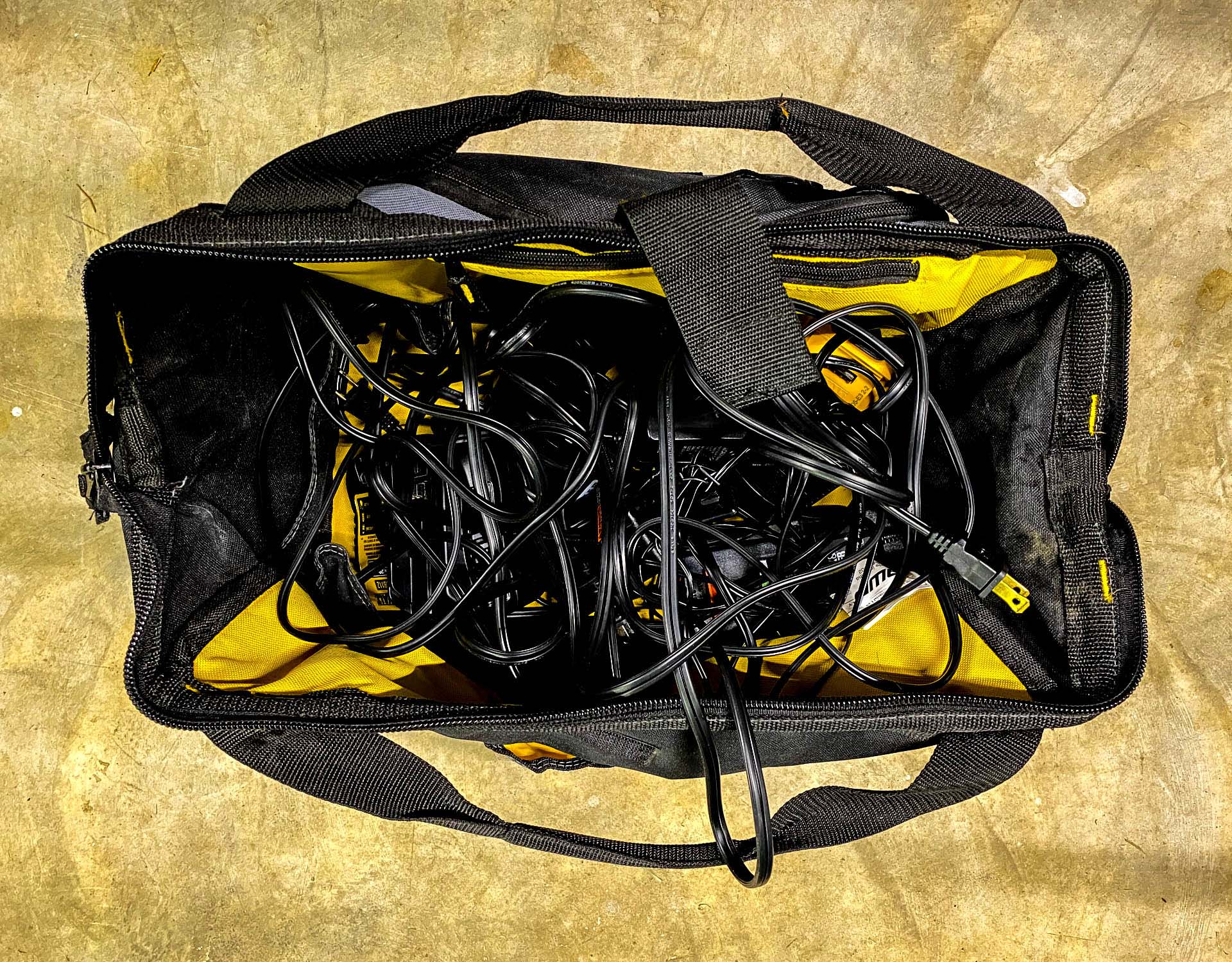 Battery Barracks | Tangled Bag Of Chargers